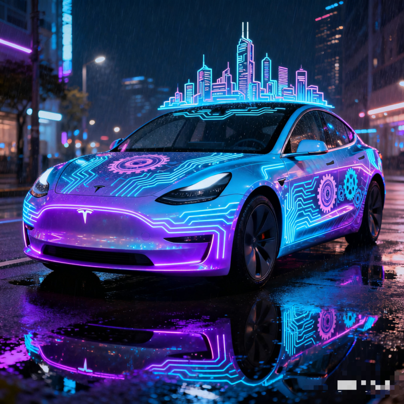 3.Self-Expression / Artistic Value / Quality Craftsmanship / Community Culture / Car Color Change Wrap / Color Wrap Film / Car Wrap Art / Automotive Art Wrap / Cartoon-Themed Car Wrap factory