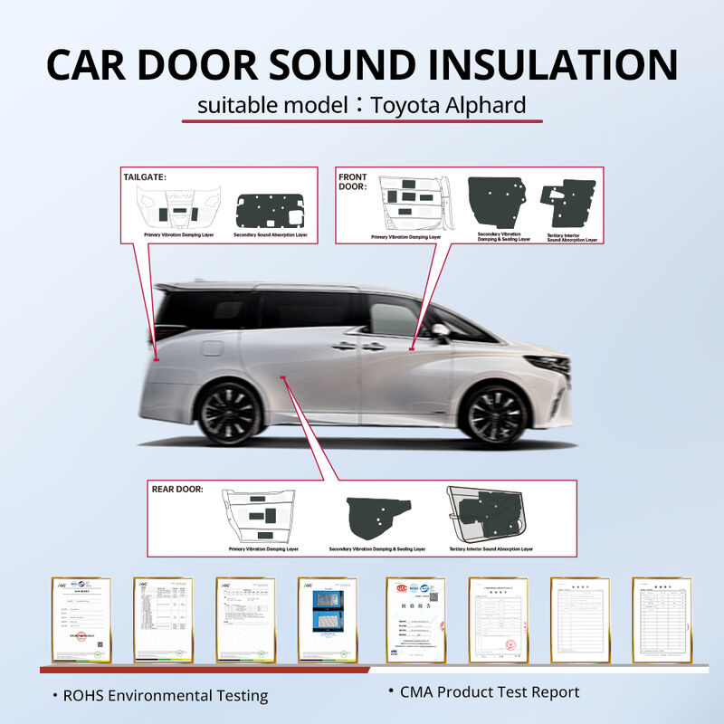 Toyota Alphard Car Door Sound Insulation Kit / Vehicle audio factory /  direct-fit / plug and play speakers / Customized sound insulation solution
